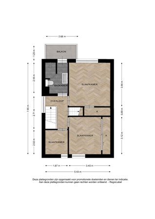 Floorplan - Everhard Van Bronkhorststraat 2, 7412 DL Deventer